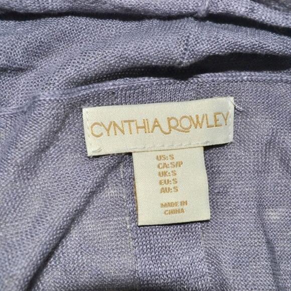 Cynthia Rowley Muted Purple Sleeveless Cardigan | Sz S - Picture 4 of 6